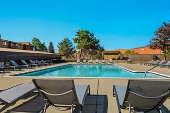 Outdoor water pool area
